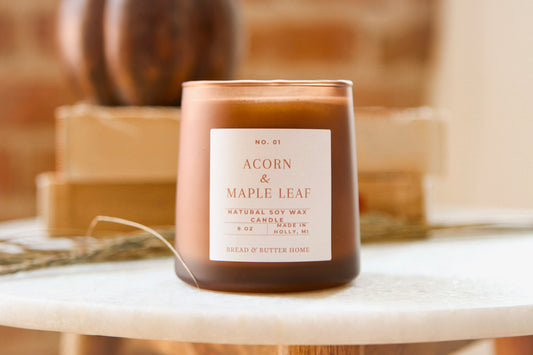 Acorn & Maple Leaf Candle